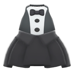 Animal Crossing Chic Tuxedo Dress|Black Image