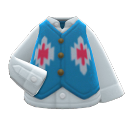 Animal Crossing Chimayo Vest|Light blue Image