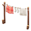 Clothesline Red plaid