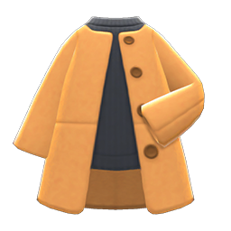 Animal Crossing Collarless Coat|Beige Image