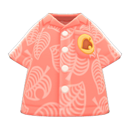 Animal Crossing Coral Nook Inc. Aloha Shirt Image