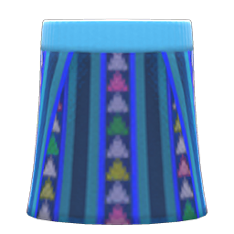 Animal Crossing Corte Skirt|Blue Image