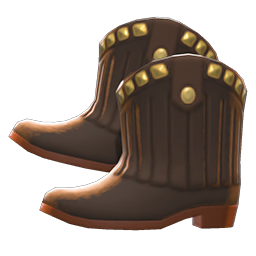 Animal Crossing Cowboy Boots|Black Image