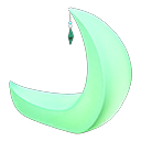 Crescent-moon Chair Green