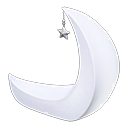 Crescent-moon Chair White