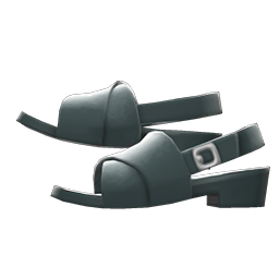 Animal Crossing Cross-belt Sandals|Black Image