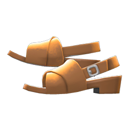 Cross-belt Sandals Brown