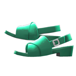 Cross-belt Sandals Green