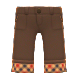 Animal Crossing Cuffed Pants|Brown Image