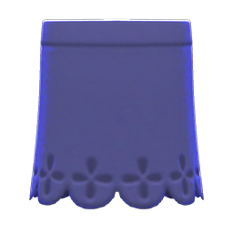 Cut-pleather Skirt Navy blue