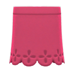 Cut-pleather Skirt Pink