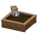 Animal Crossing Cypress Bathtub|Dark wood Image