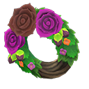 Animal Crossing Dark Rose Wreath Image