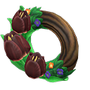 Animal Crossing Dark Tulip Wreath Image
