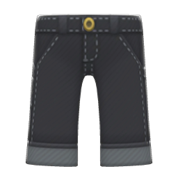 Animal Crossing Denim Painter's Pants|Black Image