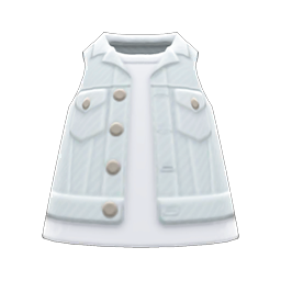 Denim Vest White