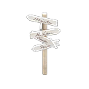 Destinations Signpost White