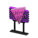 Diner Neon Sign Purple