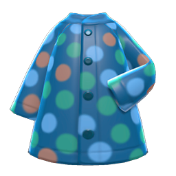Animal Crossing Dotted Raincoat|Blue Image