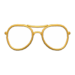 Double-bridge Glasses Gold