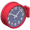 Double-sided Wall Clock Red