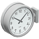 Double-sided Wall Clock Silver