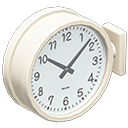Double-sided Wall Clock White