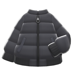 Animal Crossing Down Jacket|Black Image