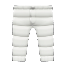 Down Pants White