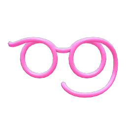 Drinking-straw Glasses Pink