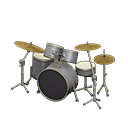 Drum Set Black & white / Glossy black