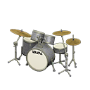 Drum Set Black & white / White with logo