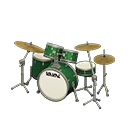 Drum Set Evergreen / White with logo
