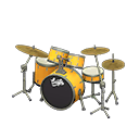 Drum Set Golden yellow / Black with logo