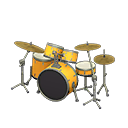 Drum Set Golden yellow / Glossy black