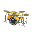 Drum Set Golden yellow / Rock logo