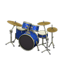Drum Set Marine blue / Glossy black