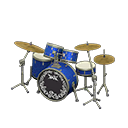 Drum Set Marine blue / Rock logo
