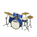 Drum Set Marine blue / White with logo