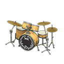 Drum Set Natural wood / Rock logo