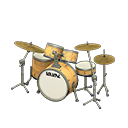 Drum Set Natural wood / White with logo