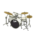 Drum Set Pearl white / Black with logo