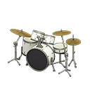 Drum Set Pearl white / Glossy black