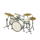 Drum Set Pearl white / Smooth white