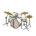 Drum Set Pearl white / Vintage logo