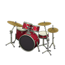 Drum Set Rose pink / Glossy black