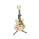 Electric Guitar Chic white / Cute logo