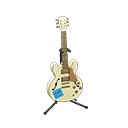 Electric Guitar Chic white / Handwritten logo