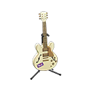 Electric Guitar Chic white / Rock logo