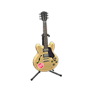 Electric Guitar Natural wood / Cute logo